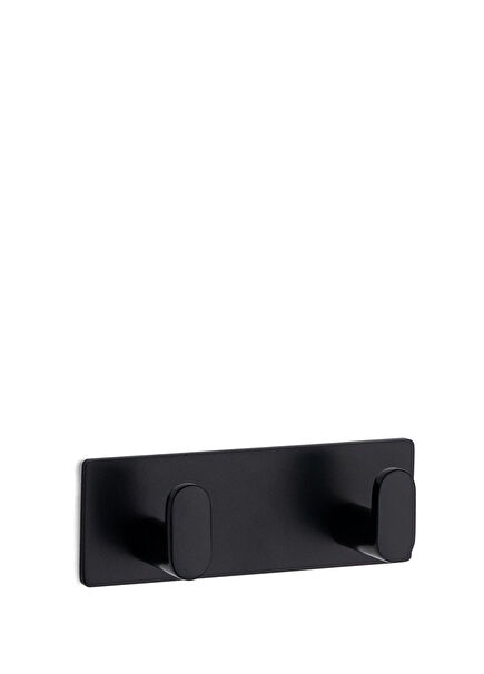 Siyah Yapışkanlı Banyo Askısı 115 mm