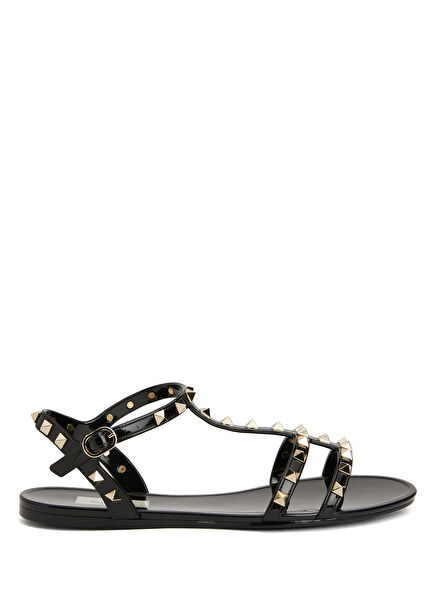 Rockstud Black Women's Sandals