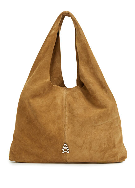 Camel Large Kadın Süet Çanta
