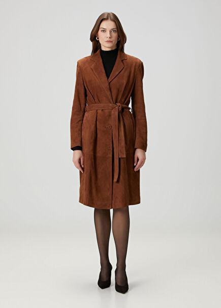 Vesper Brown Suede Top Coat