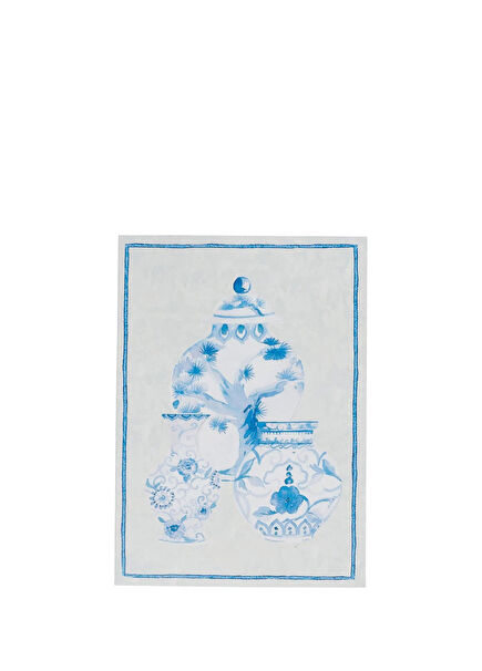 Glazed Porcelain 8'li Kutulu Not Kartı ve Zarfı 