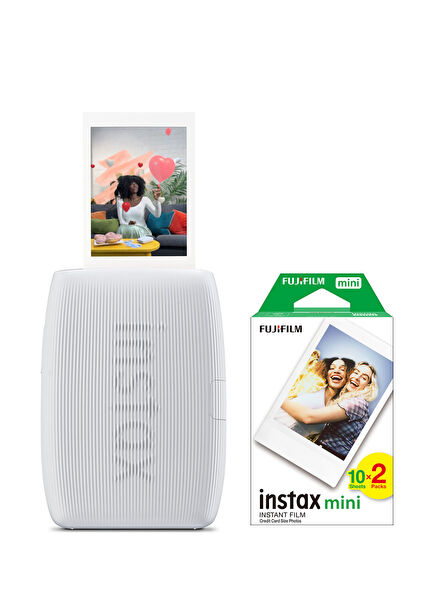 Instax mini Link 3 Beyaz Akıllı Telefon Yazıcısı ve 20'li Mini Film