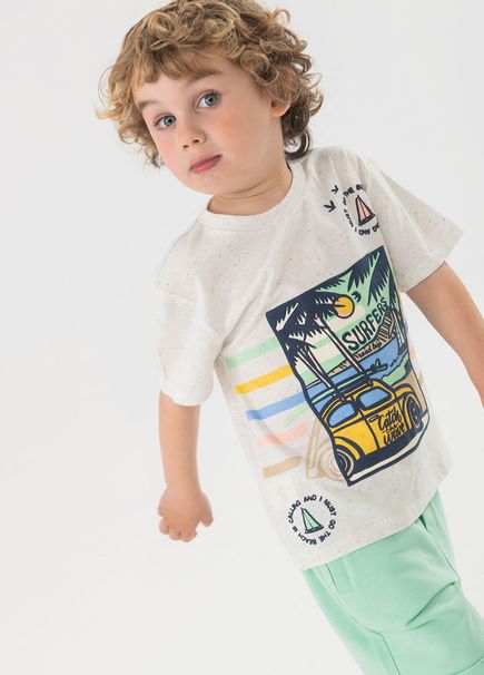 Baskılı Kısa Kollu Erkek Çocuk T-shirt
