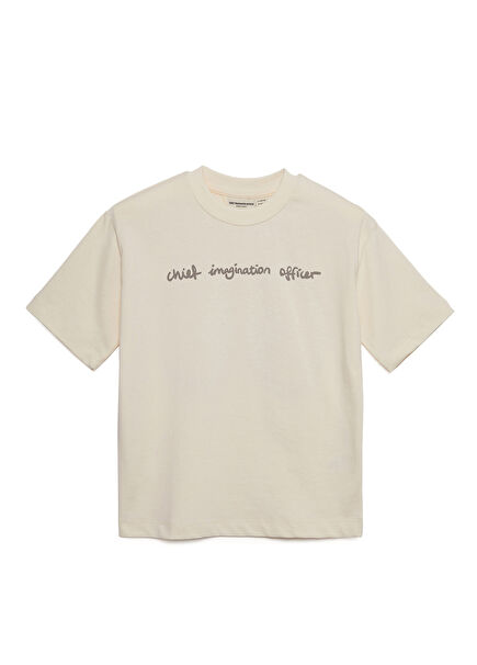 Cream Organic Cotton Kids T-Shirt