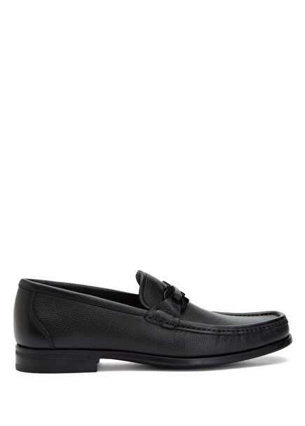 Black Men's Leather Loafer