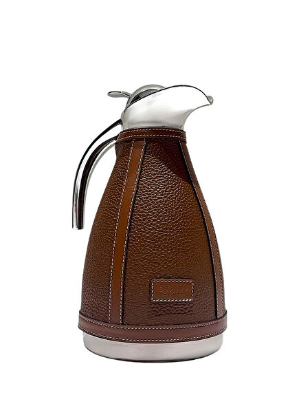 Tan Leather Coated Steel Thermos