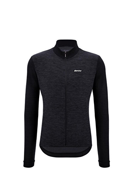 Pure Siyah Uzun Kol Termal Unisex Bisiklet Forması
