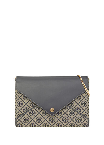 Navy Blue Grey Patterned Women's Crossbody Bag