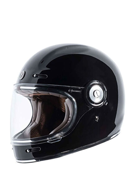 T-1 Newport Siyah Unisex Kapalı Motosiklet Kaskı