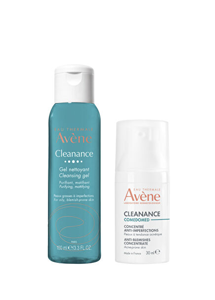 Avene Cleanance Yağlı ve Akneye Eğilimli Ciltler Konsantre Bakım Kremi 30 ml + Matlaştırıcı Temizleme Jeli 100 ml 2'li Cilt Bakım Seti
