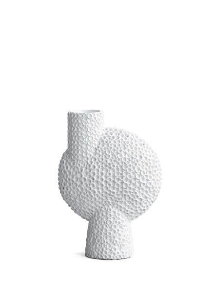 Sphere Beyaz Seramik Vazo