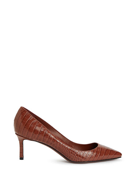 Romy Cognac Leather Heels