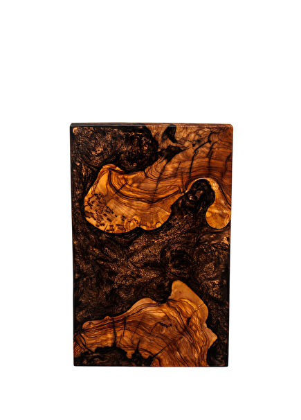 Oblong Kahverengi Ahşap Ayaklı Dekoratif Tabak