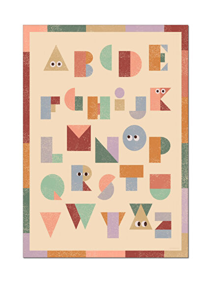 Spell The Fun Alphabet Letter Hypoallergenic Children's Carpet 120 x 160 cm