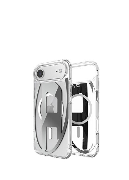 iPhone 17 Air Magsafe Compatible Oval D Metallic Silver Phone Case