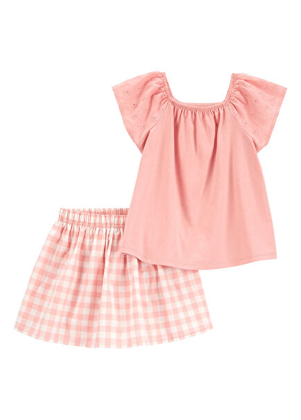 Short Sleeve T-Shirt & Skirt Girls Set of 2