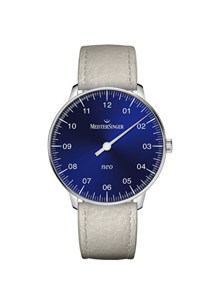 NES908 Neo Sunburst Blue Sapphire Deri Erkek Kol Saati