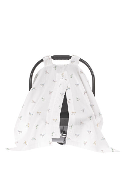 Astra UPF 30+ UV Protection Organic Cotton Muslin Stroller Cover with Snap Fasteners