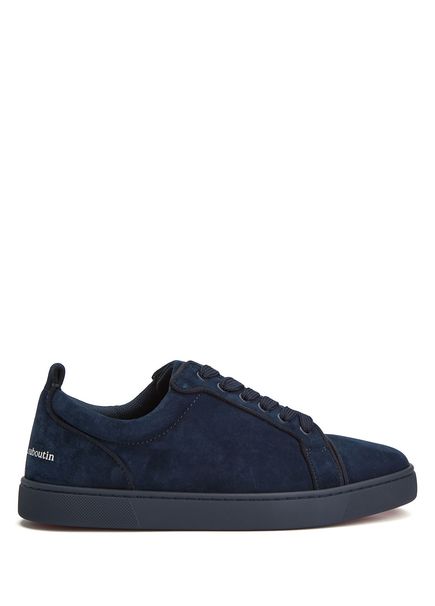 Louis Navy Blue Men's Suede Sneakers