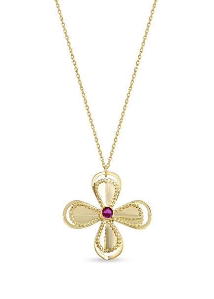 Ruby Lilium 14K Gold Women's Necklace