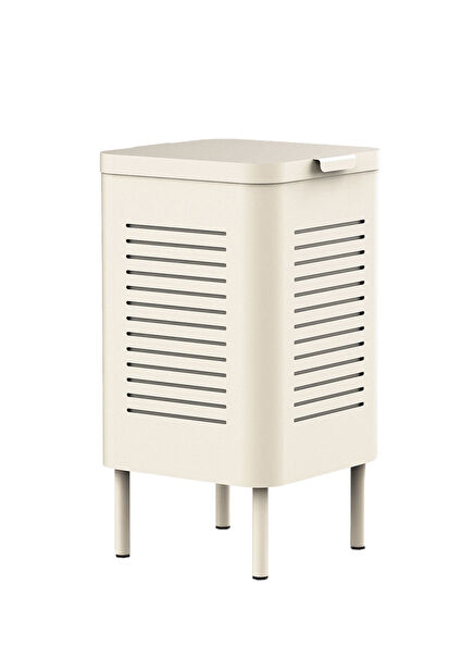 Ovin Beige Metal Laundry Basket