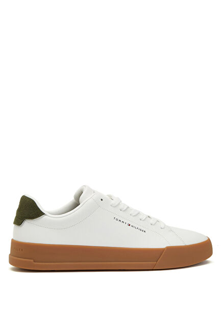 White Men's Leather Sneakers