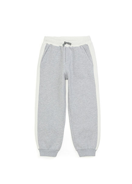 Grey Contrast Trim Children's Sweatpants