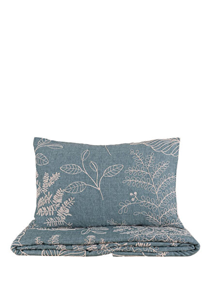 Green Cotton Double Bedspread Set 260 x 280 cm
