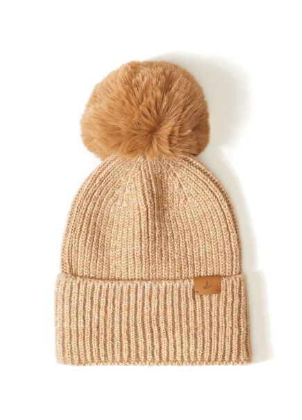 Beige Womens Beanie