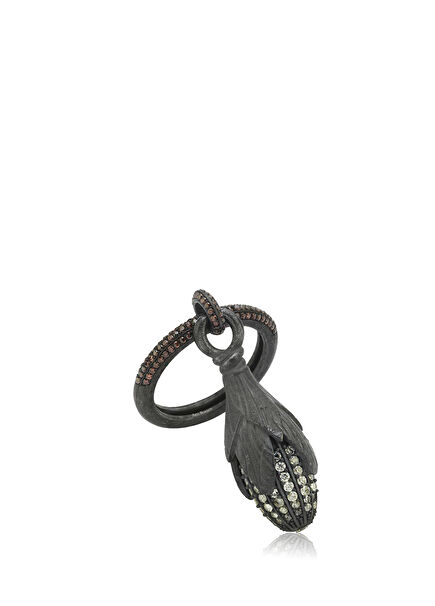 Dianathus Buds Women's Silver Ring