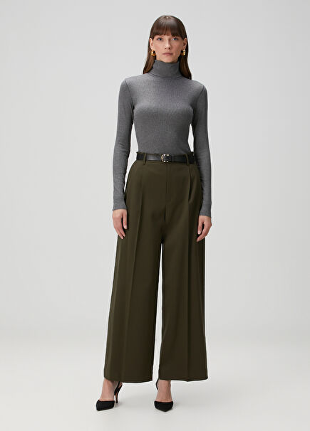 Khaki Wool Pants