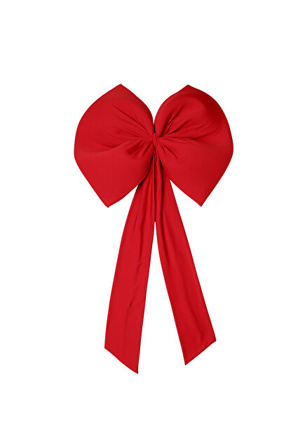 Christmas Red Large Size Bow Ribbon Christmas Tree Ornament