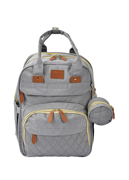 Gri Çok Fonksiyonlu Anne-Bebek Bakım Çantası