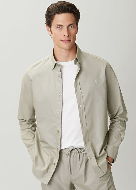 Çağla Parça Boya Comfort Fit Oxford Gömlek