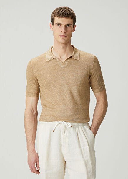 Kamel Polo Yaka Kısa Kollu Triko