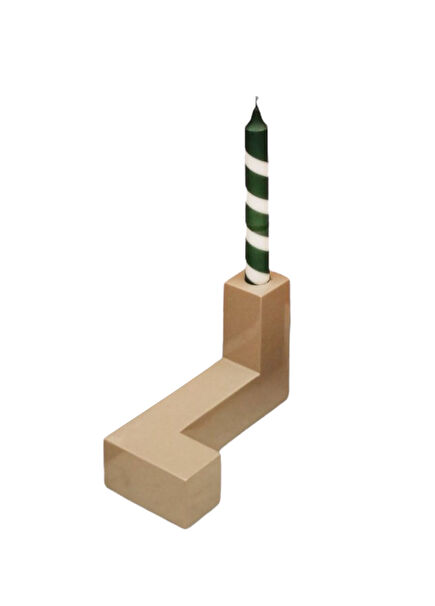 De Stijl Bej Ahşap Büyük Mumluk  