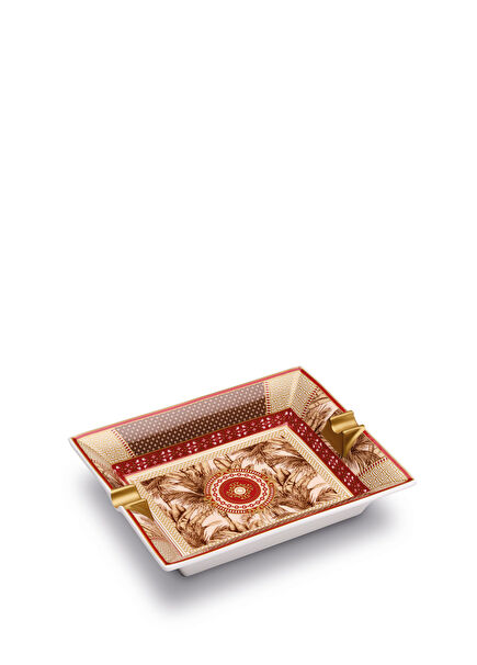 Living Colorful Patterned Porcelain Ashtray