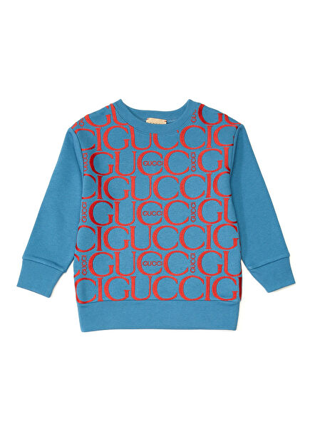 Mavi Logolu Erkek Çocuk Sweatshirt