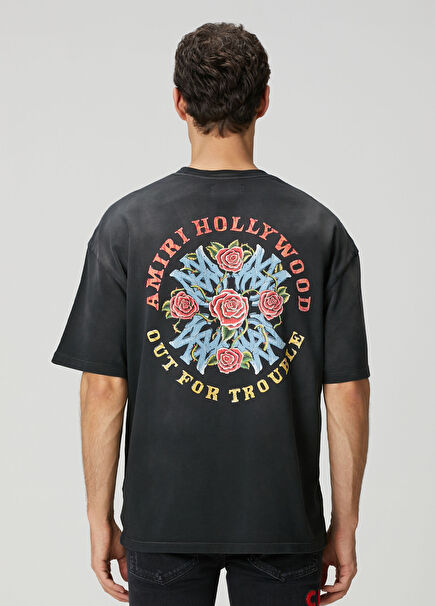 Out For Trouble Siyah Oversized T-shirt