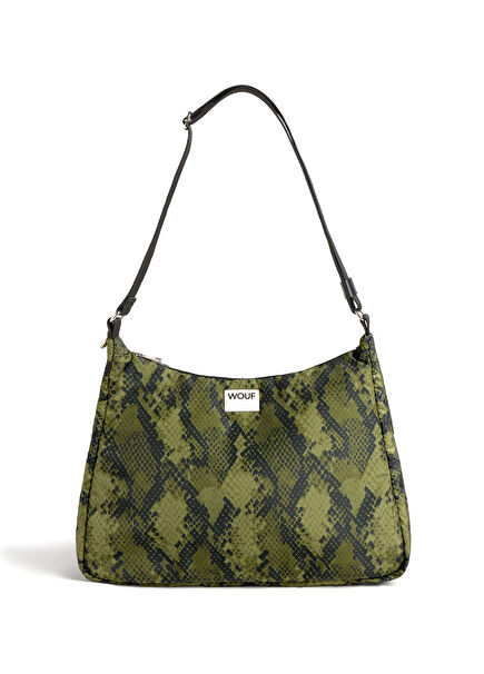 Cobra Green Patterned Women's Hobo Shoulder Bag
