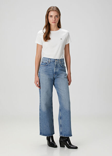 Low Slung Baggy Blue Jeans
