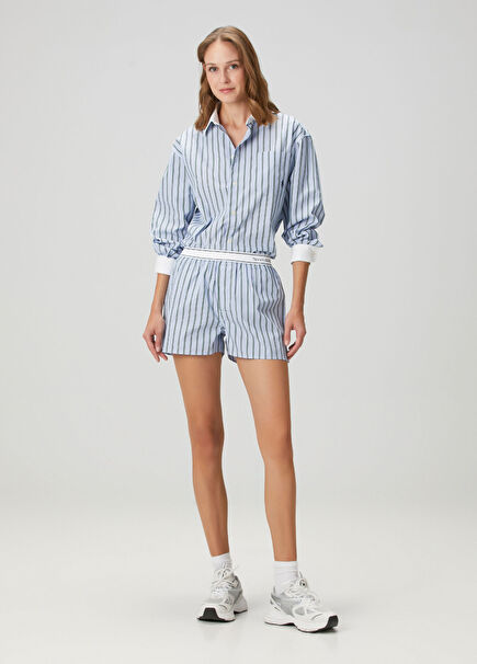 Blue Striped Boxer Shorts