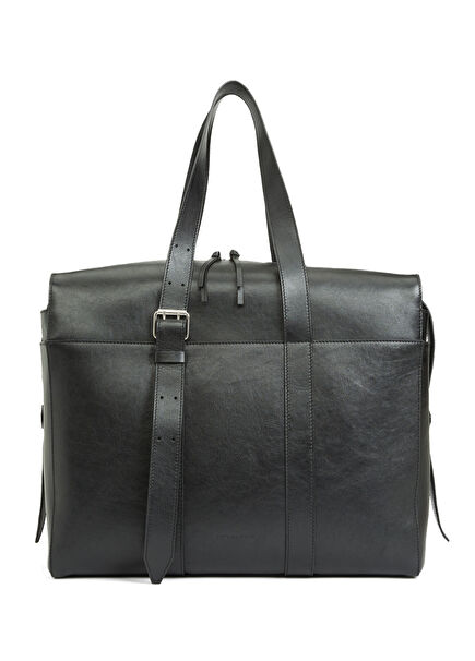Black Men's Leather Bag