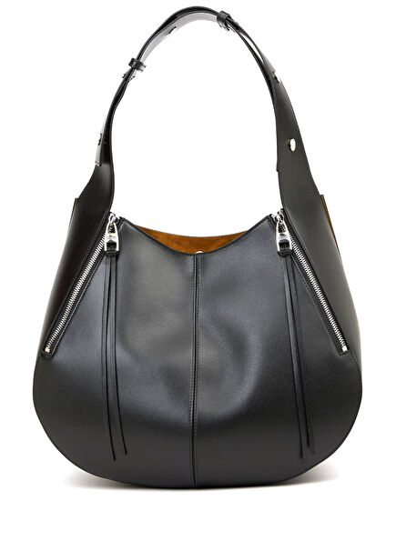 Siyah Deri Hobo