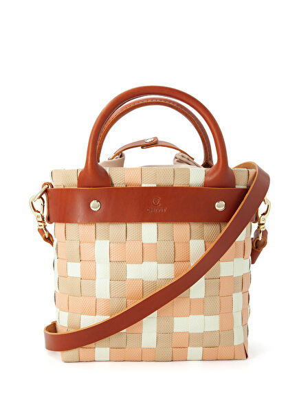 Aperlai Moka Krem Sepet Kadın Omuz Çantası