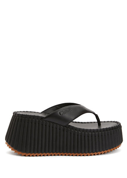 Nama Black Women's Leather Slippers