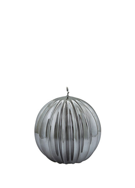 Metalik Gri Top Mum 10 cm 
