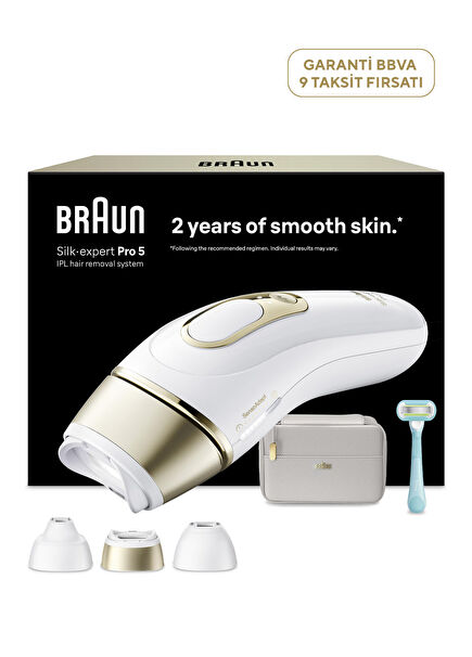 Silk·expert Pro 5 / Gillette Venus+ 3 Heads & Bags IPL Hair Removal Tool PL5351