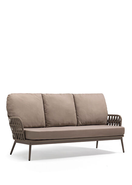 Capetown Vizon Alüminyum Örgü Üçlü Bahçe Kanepesi