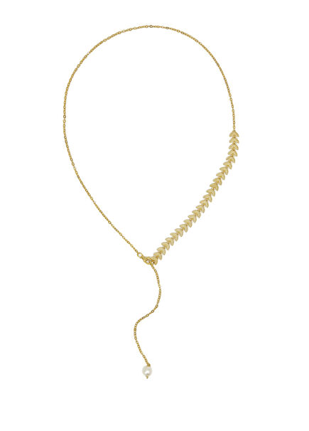 Pearled Hellenistic 925 Sterling Silver 18K Gold Plated Women's Necklace